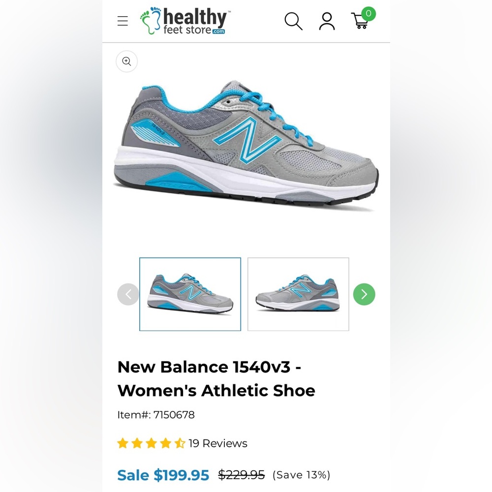 NWOB New Balance  1540v3 Athletic Shoe